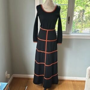 Vintage The Kollection Wool Blend Maxi Dress size XS-S